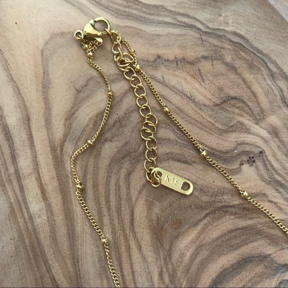 18K Gold Plated Pink Mushroom Necklace - Picture 3 of 4